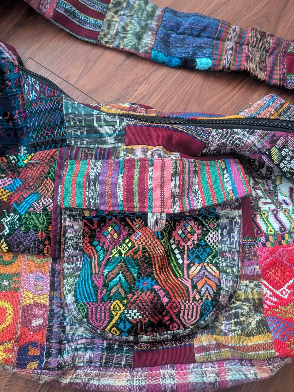 Boho Multicolor Woven Crossbody Bag